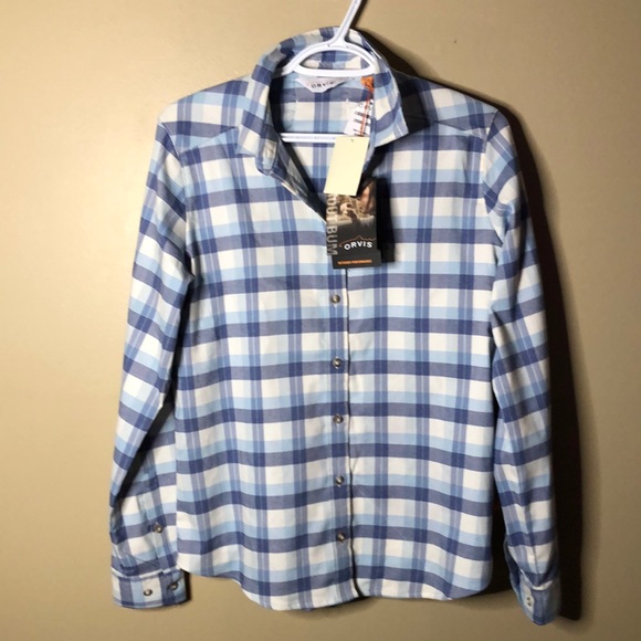 Orvis plaid button up western style - Picture 1 of 4